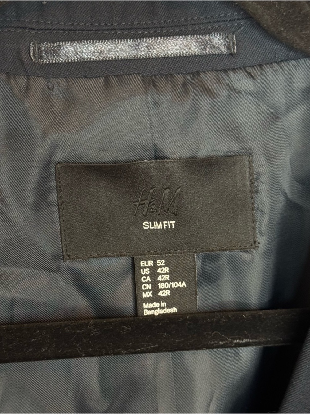 H&M Men’s Blazer Navy Slim Fit 42R - Picture 5 of 8